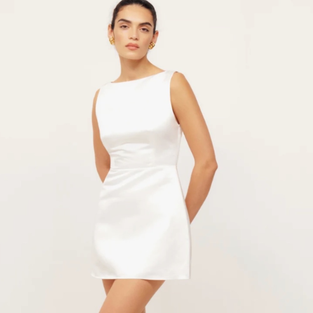 Reformation Zenni Mini Dress in Ivory (size 4) Never been worn with tags